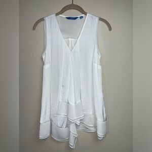 Simply Vera Vera Wang Sleeveless Blouse White Size Petite Small